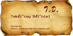 Takácsy Dániel névjegykártya